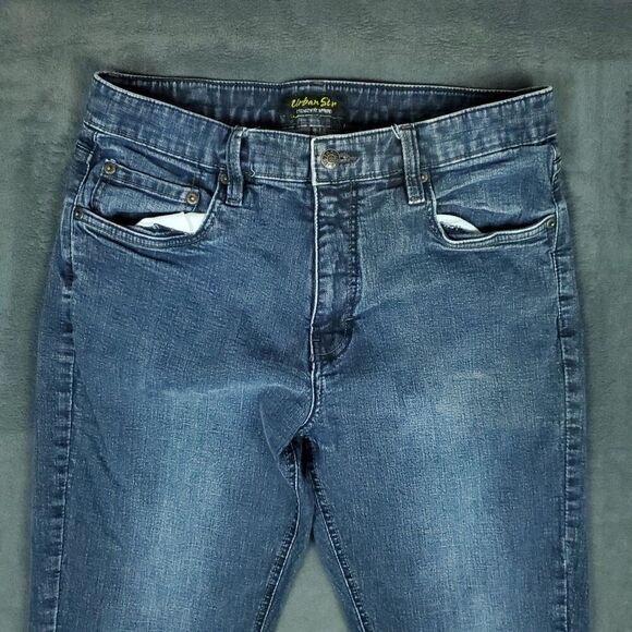 Urban Star Jeans Mens 32x30 Dark Wash Straight Leg Stretch Denim Blue Y2K Street - Picture 14 of 15